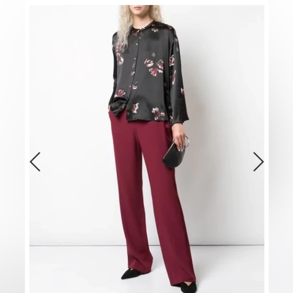 Vince | Tulip Print | Button Up Down | Long Sleeve | Silk | S | B5 - Picture 12 of 13